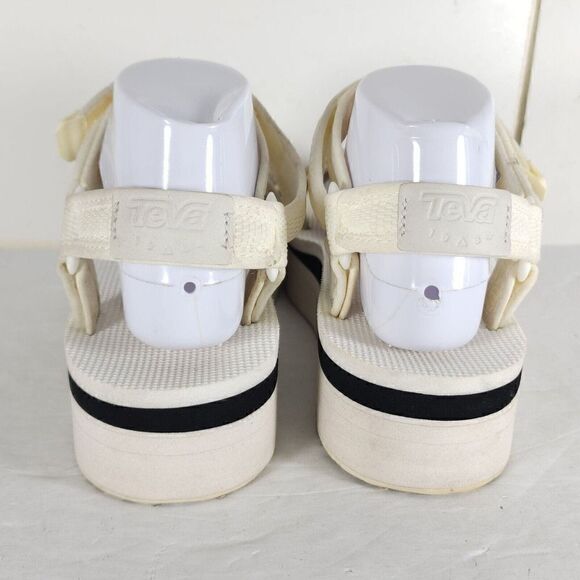 Teva Women's Flatform Universal US 9 White Mid Platform Strappy Sandals - Picture 11 of 14